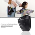thumbnail image 3 of Leather Barber Scissor Hairdressing Holster Pouch Holder Case Rivet Clips Bag with Waist Shoulder Belt, 3 of 4