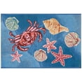 thumbnail image 2 of Liora Manne Esencia Shell We Dance Indoor Outdoor Mat Aqua, 2 of 10