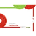 thumbnail image 2 of Tangle Free Flat Wire Car Audio Stereo Auxiliary Aux Cord Cable Adapter for iPod/MP3/Zune/ - Red, 2 of 2