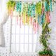 thumbnail image 2 of 12 piezas 3.6 'Seda artificial Wisteria Vine Ratta Colgante Flor Guirnalda Cuerda Fiesta en casa Boda Decoración Rosa sincero  Patio y Jardin, 2 of 5