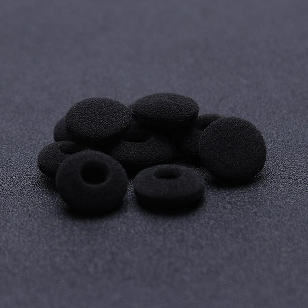 10 Uds. De almohadillas de esponja para auriculares, reemplazo de funda para Audífonos MP3 MP4 (negro)