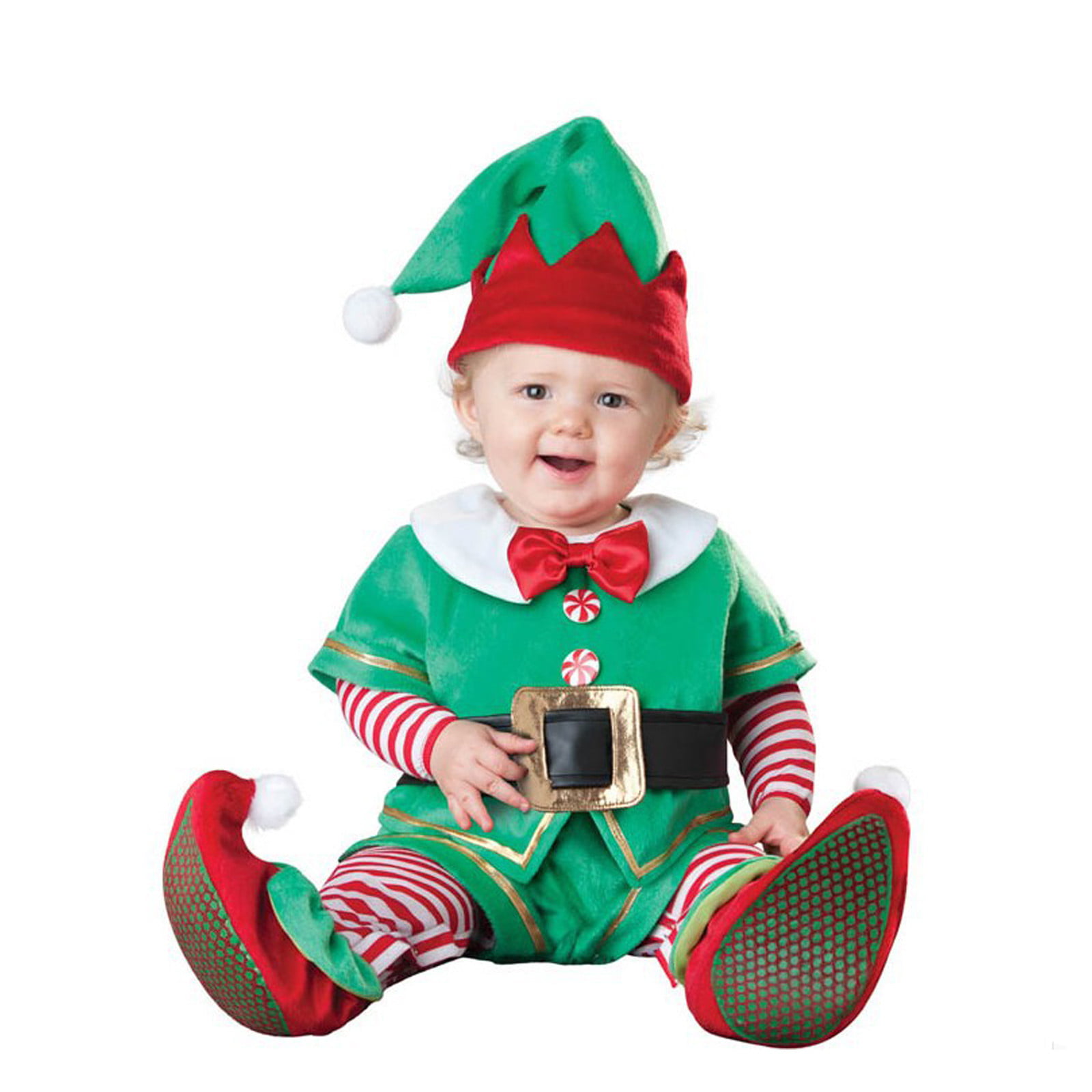Christmas Kids Girls Boys Casual Outfits Elf Cosplay Costume Xmas Dress/Jumpsuit 