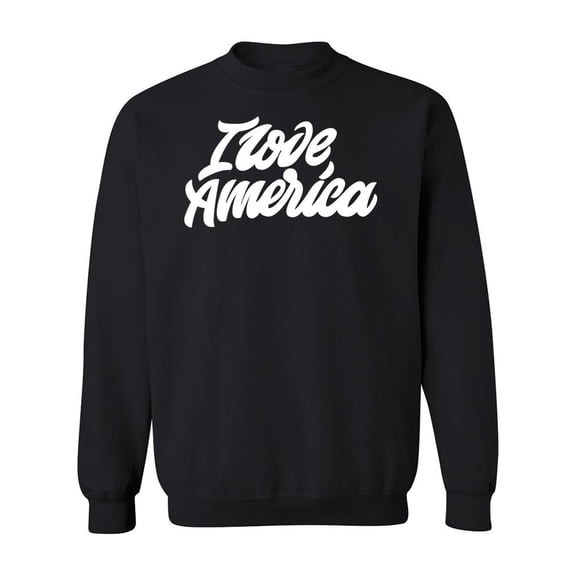 I Love America Sweatshirt Men -Image by Shutterstock, Male 3X-Large