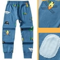 thumbnail image 4 of Cowsor Boys Plaid Sweatpants Fleece Lined Bottom Pants Girls Warm Winter Athletic Jogger Pants Elastic Waisted Kids Clothes, 4 of 7