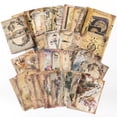 thumbnail image 1 of 100pcs Lightweight Paper Material Paper, 6.89inch(6.9In)*4.72inch(4.7In) Space Planet Retro Hand Letter Art Oil Painting Collage Hand Account Decoration, 1 of 5