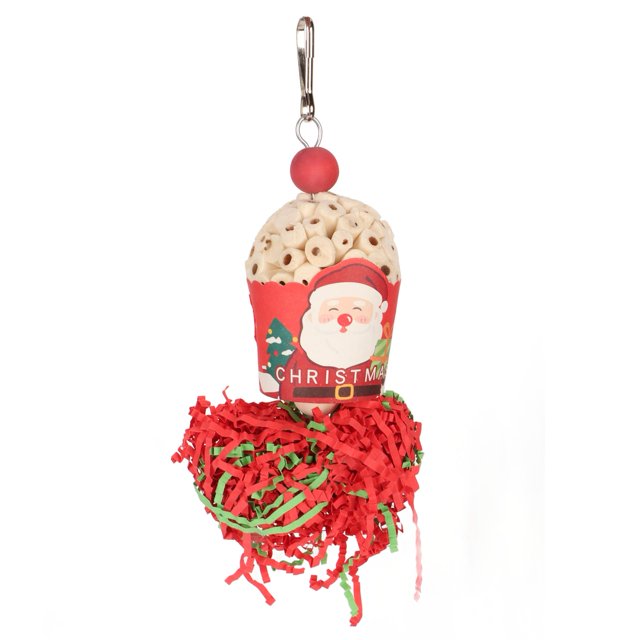 Bird Chewing Toy, Interesting Versatile Bright Colors Christmas Bird Foraging Toy For Bird Supplies