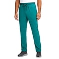 thumbnail image 2 of Domuza Track Pants for Men Elastic Waist Drawstring Wide Leg Athletic Hiking Sweatpants Stretchy Lightweight Thin Sweat Pants Turquoise 3XL, 2 of 6