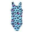 thumbnail image 4 of TiaoBug Kids Girls One Piece Ballet Dance Gymnastics Leotard Bodysuit Leopard Printed Tankini Jumpsuit, 4 of 7