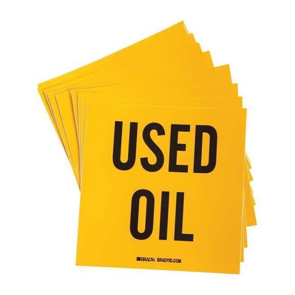 Brady Drum Label,6 In. H,6 In. W,PK100, 121434 121434