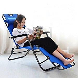 Ubesgoo Folding Chaise Lounge Chair Patio Outdoor Pool Beach Lawn