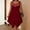 Wine plus size a line dress a1, variant on Women Plus Size A-Line Mini Hollow-Out Sequin Casual Basic Solid Boho Dressy Flowy Asymmetric Sleeveless Travel Dresses, Blue S