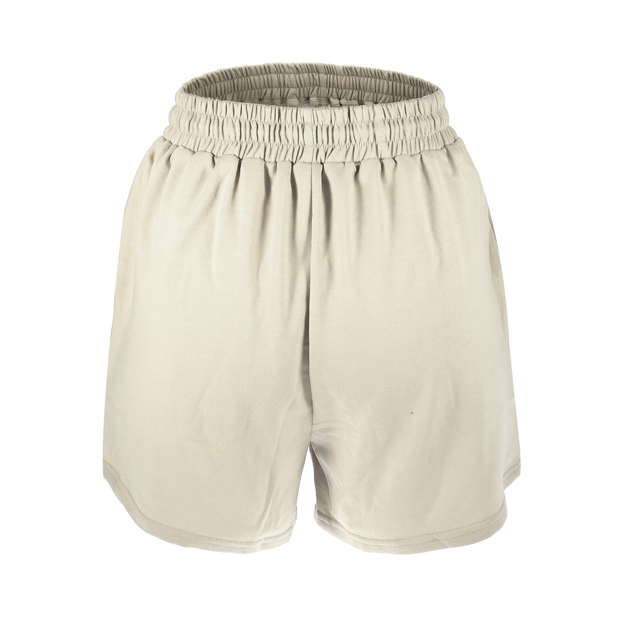 Unique Bargains Women's Flowy Running Shorts High Waisted Workout Shorts Khaki Size M