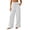 White, variant on MXUIKV Pants for Women Lightweight Loose Fitted Wide Leg Drawstring Elastic Waist Trousers with Pockets(X-Large,White)