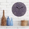 thumbnail image 3 of Mandala on Purple Wall Clock Round Vintage Silent Non Ticking Battery Operated Accurate Arabic Numerals Design for Home Kitchen Living Room Bedroom Inch, 3 of 5