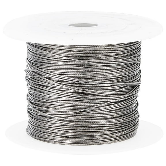 Tiger Tail Original Color Wire Nylon-coated 304 Stainless Steel Raw 22 Gauge(0.6mm) about 196.85 Feet(60m)/Roll
