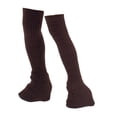thumbnail image 4 of Calentadores de piernas de para patinaje, calcetines largos y suaves de tejido térmico, calcetines sin pies para patinaje, ideales para deportes color café, 4 of 8