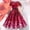 Hot Pink, variant on Women's Casual Tennis Dress Highlighted Women's 1950s Short Sleeve Evening Party Dress for Valentine's Day Charm Prom and Celebrations Pink M