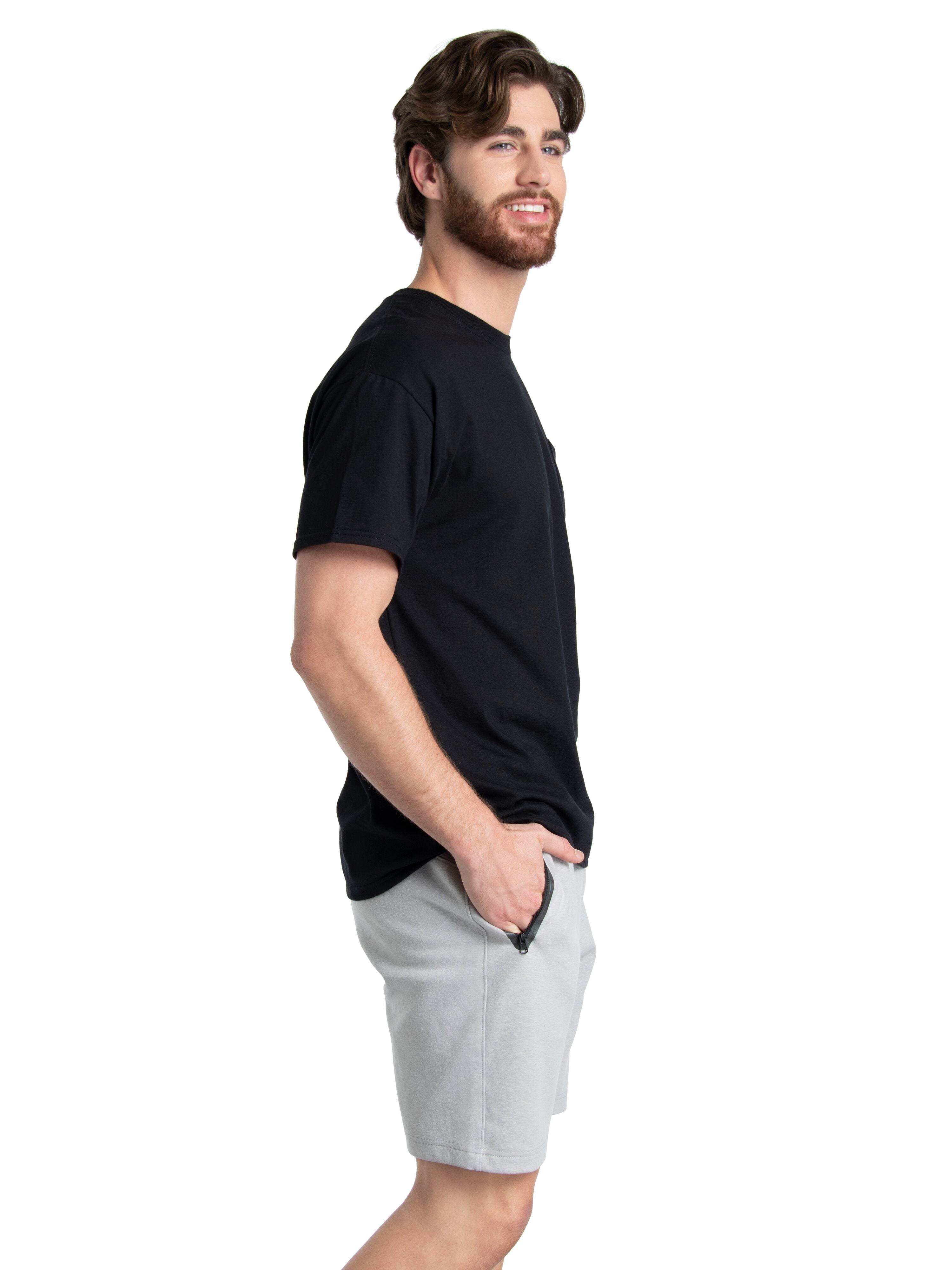 Fruit of the Loom Men's EverSoft Short Sleeve Pocket T-Shirt, 2 Pack