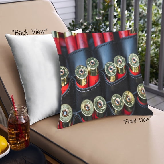 Ahgly Company Tools Bullet Outdoor Throw Pillow, 18 inch by 18 inch