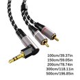 thumbnail image 4 of 3.5mm To 2RCA Auditory Cable Braided Shielded For Soundbars Sound Device With Gold Connectors, 4 of 7