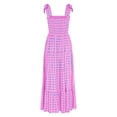 thumbnail image 3 of WILLBEST Vestidos Largos Casuales para Mujer, Vestido Largo de Playa con Volantes, Maxi Vestido Bohemio Floral de Verano con Cuello Redondo para Mujer Extra Grande, 3 of 3