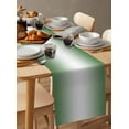thumbnail image 6 of Ldtrchee Green White Ombre Table Runner 72 Inches, Modern Gradient Abstract Art Bed Runner Dresser Scarves Tabletop for Indoor Outdoor Parties/Ceremony/Banquet, 16" x 72", 6 of 8