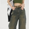 thumbnail image 4 of Baggy Jeans for Women Casual Wide Leg Pants Y2K High Street Low Rise Jeans Vintage Distressed Denim Pants Streetwear Hiphop, 4 of 7