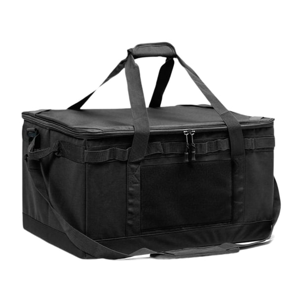 Bolsa de almacenamiento para acampar, bolsa de mano multiusos, baúl portátil extraíble de tela Oxford de 60 l Negro