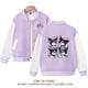 thumbnail image 3 of Kuromi Sanrios-Chaqueta de dibujos animados Kawaii para mujer, uniforme de béisbol holgado, regalo de cumpleaños, primavera y otoño, 3 of 4