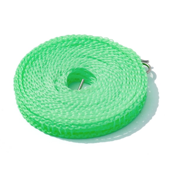 Advancent Tendedero de 3/5/8/10M, cuerda de tipo valla, línea de ropa portátil de viaje, edredón, cuerda de ventilación, perchas para Decoración del hogar Verde 8m