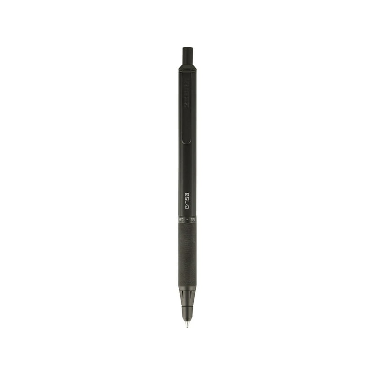 Zebra G-750 Retractable Gel Pens Medium Point Black/Blue Ink 2