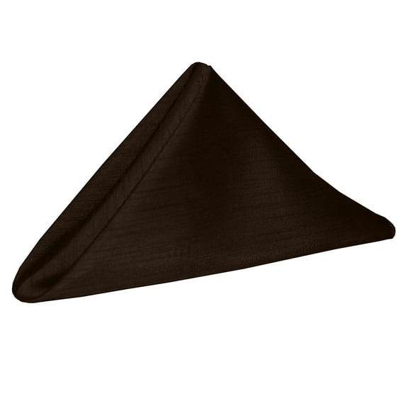Ultimate Textile (3 Dozen) Reversible Shantung Satin - Majestic 17 x 17-Inch Cloth Napkins - for Weddings, Home Parties and Special Event use, Chocolate Brown