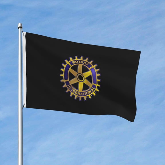 Rotary-International 3x5 Ft Flag Double Sided Indoor Outdoor Double Stitched Polyester Flag With 2 Grommets-Both Side Can Be Read