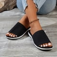 thumbnail image 5 of Dakaela Slides Sandals for Women Breathable Mesh Sports Athletic Casual Slippers Lightweight Non Slip Walking Shoes with Arch Support Black 6, 5 of 8