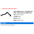 thumbnail image 2 of Lower Radiator Hose - Compatible with 2003 - 2005 Land Rover Range Rover 2004, 2 of 2