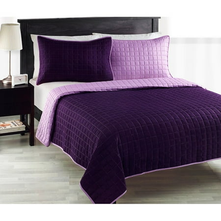 Better Homes&gardens Micro Fiber Reversible- -purple/lilac-sh