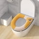thumbnail image 5 of Asiento de inodoro adhesivo con hebilla, diseño de ositos, anillo para inodoro, cubierta del baño con gancho, amarillo, 5 of 6