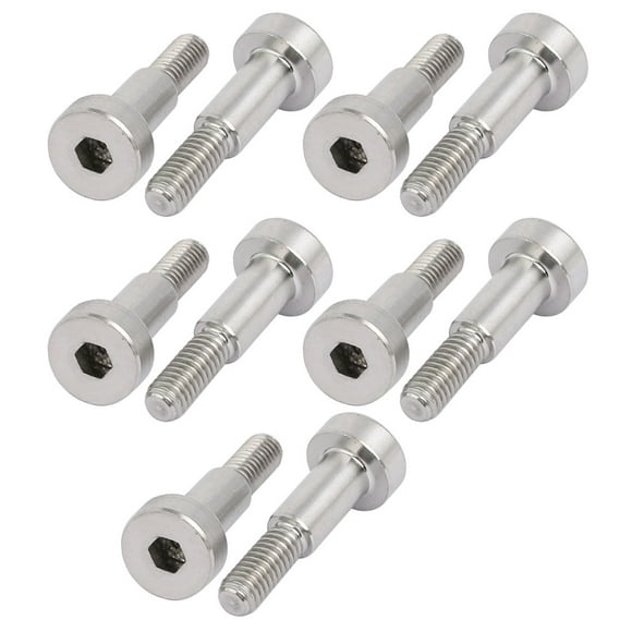 Unique Bargains 10pcs 304 Stainless Steel Shoulder Bolt 5mm Shoulder Dia 10mm Shoulder Length M4 Thread