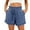 Dark Blue, variant on YUGYXL Ruffle Shorts for Women Drawstring Stretch Waist Lightweight Shorts Teen Girl Cute High Waist Shorts with Pockets Khaki S