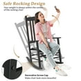 thumbnail image 6 of Tcbosik Wooden Outdoor Rocking Chair, Rocker with High Back for Patio, Deck, Garden, Backyard, Black, 6 of 10