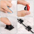 thumbnail image 3 of 100 Pieces Mini Outdoor Cable Clips With Adhesive Tape Self Adhesive Cable Clips Decoration Light Clips Cable Holder Clip, 3 of 5