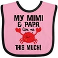 thumbnail image 3 of Inktastic Mimi and Papa Love Me Crab Boys or Girls Baby Bib, 3 of 4