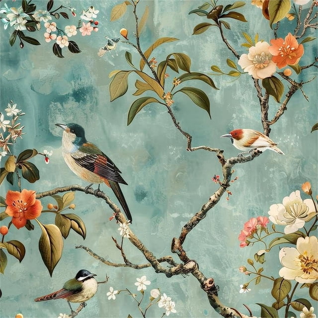 Papel tapiz WALL-KNACK Vintage Bird autoadhesivo 44x300 cm