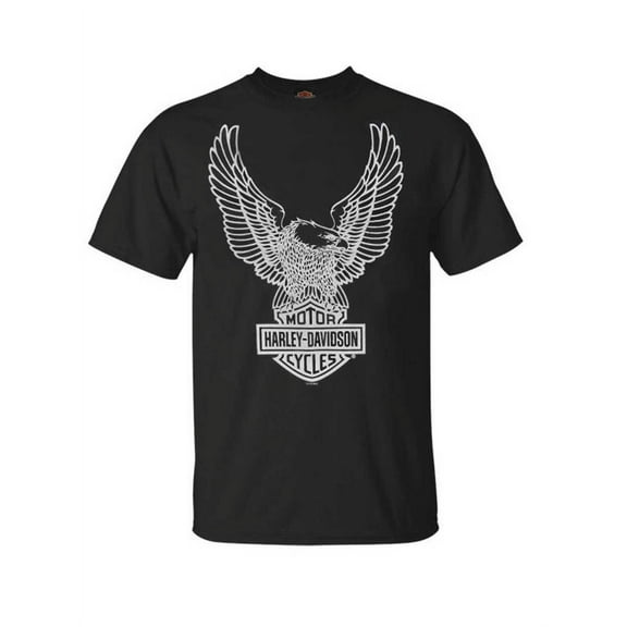 Men's T-Shirt Eagle Graphic Short Sleeve Tee Black Tee 30296656, Harley Davidson