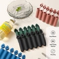 thumbnail image 4 of Mini moldes de silicona para cubitos de hielo con tapas (rojo), estrechos y largos, fáciles de empujar y colocar, para hacer 6 botellas de agua, adecuados para llenar bebidas embotelladas, 4 of 5
