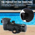 thumbnail image 5 of 3/4 H P Above Ground Swimming Pool Pump Stainless Steel Shaft, Reinforced Thermoplastic ,Improved Water Clarity, 5 of 6