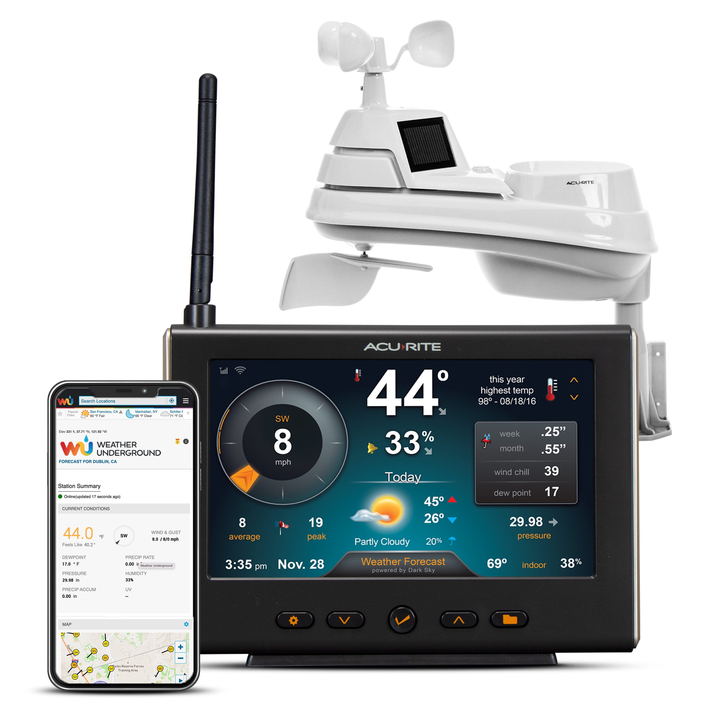 AcuRite Iris® (5in1) Home Weather Station with WiFi to Weather