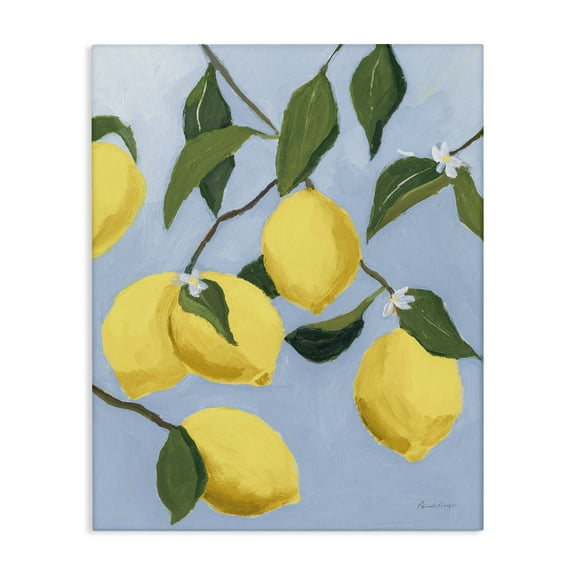 Stupell Industries Winding Lemon Tree Food & Beverage Painting Gallery Wrapped Canvas Art Print Wall Art, 16 x 20