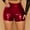 Wine, variant on BOOMILK Women Casual Faux Leather Shorts Shiny Comfortable Tight Leisure Party Club Shorts