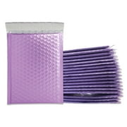 100 Pack, 6x10 Frosted Lilac Metallic Bubble Padded Shipping Mailer Envelopes
